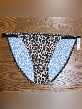 Victoria's Secret Leopard Print Brazilian Bikini Panty Adjustable Size XL